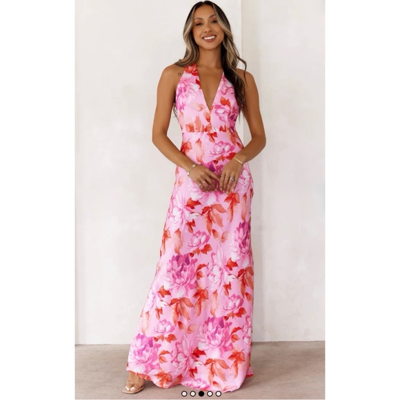 HELLO MOLLY | NWT Fleur Fantasia Maxi Dress in Pink, Size XL - Picture 2 of 13